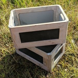 Ashland NWT Gray Chalkboard Distressed Baskets